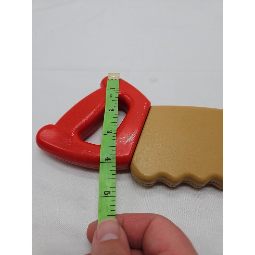 Vintage 90’s Little Tikes Handsaw Workbench Tool Box Rattle 8.5” Red Handle - Picture 12 of 12